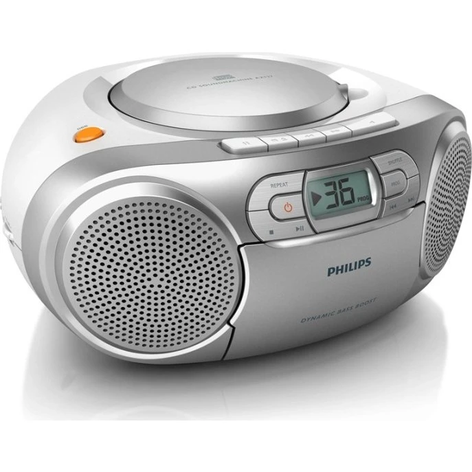 Philips AZ127 CD/Radio/Kassette, Sølv