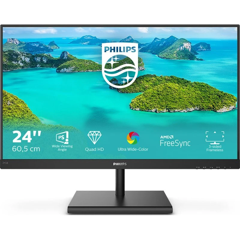 Philips 245E1S 23,8" IPS 2560x1440 75Hz Gaming-skærm