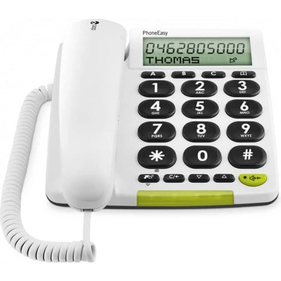 Doro PhoneEasy 312cs Hvid - Fastnettelefon med stor skærm