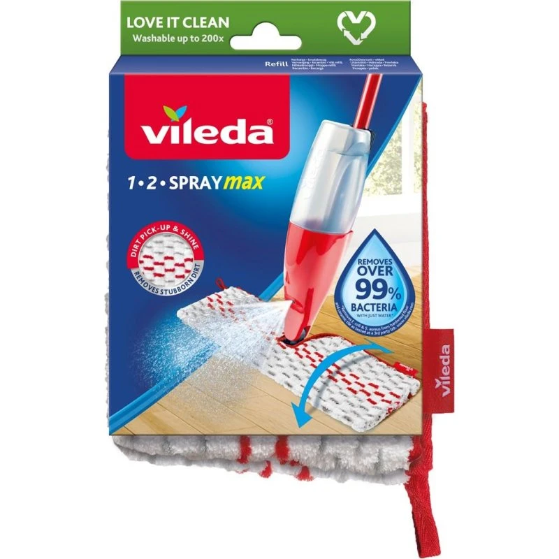 Vileda 1-2 Spray Max Moppehoved, Mikrofiber