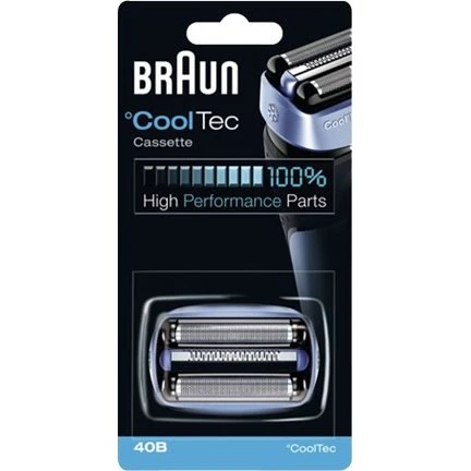 Braun CoolTec 40B Combipack Blå – Ekstra klinge og skærer