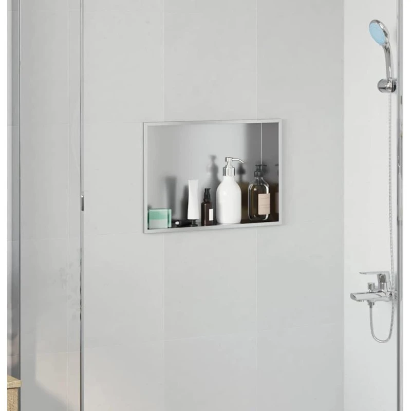 vidaXL Bruse Niche Sølv 45 x 30 x 9,5 cm Rustfrit Stål