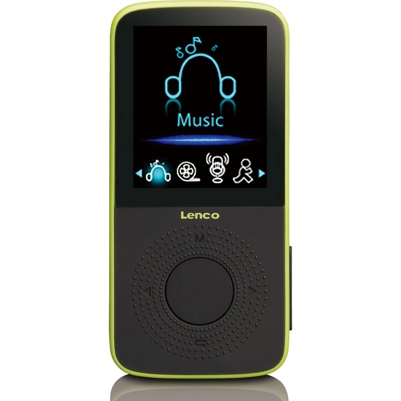 Lenco PODO-153LM Sport MP3/4-afspiller med skridttæller, Lime