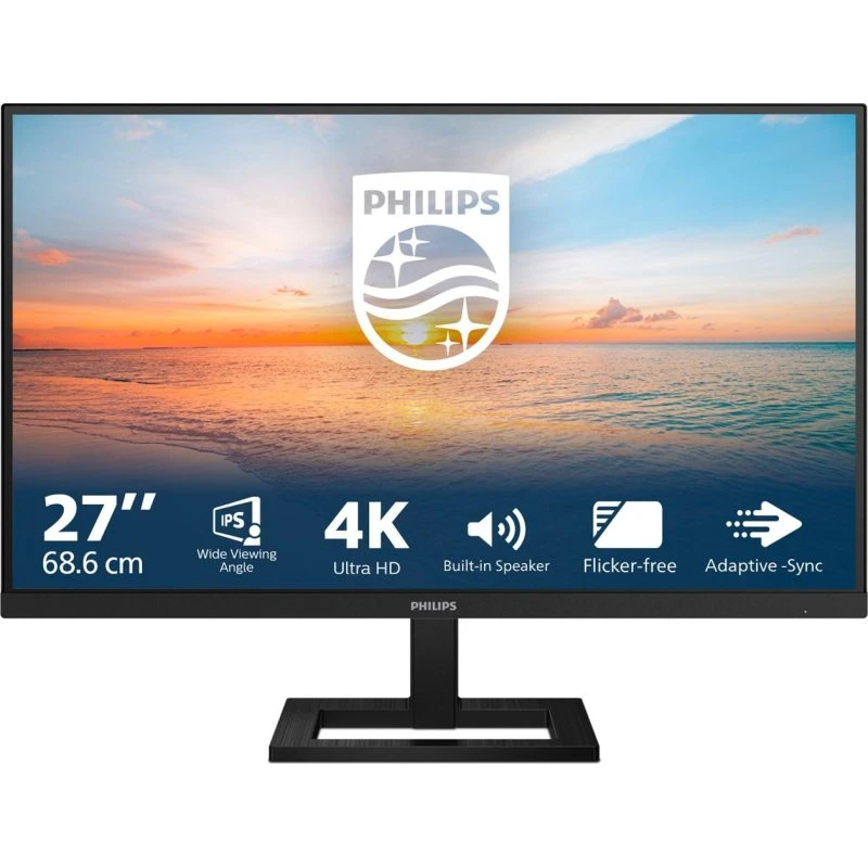 Philips 27E1N1800AE 27" 4K UHD IPS Skærm, Sort