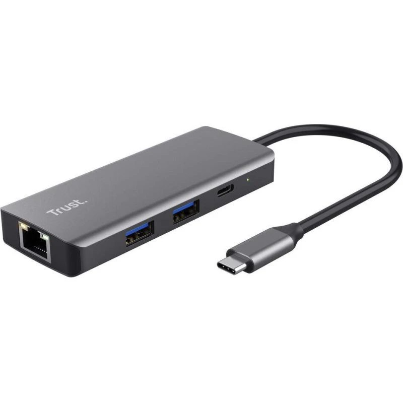 Trust Dalyx USB-C Hub 24968, 6-i-1, sølv