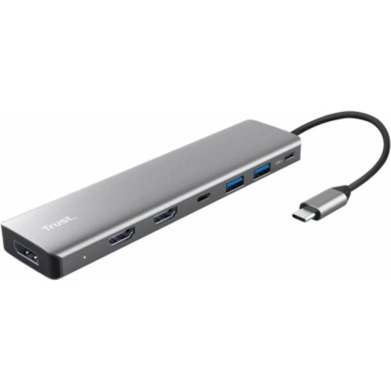 Trust Dalyx 7-in-1 USB-C Multiport Adapter i Aluminium