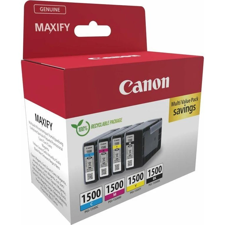 Canon PGI-1500 BK/C/M/Y Multipack (Sort, Cyan, Magenta, Gul)