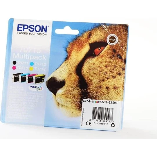 Epson T0715 Multipak 4 Farver DURABrite Ultra Blæk