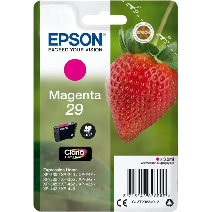 Epson Strawberry T2983 Magenta 29 Claria Home Ink