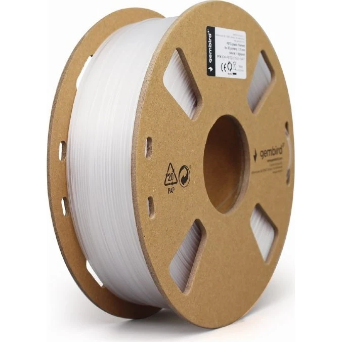 Gembird PETG 1.75mm Hvid 1kg - 3D-printfilament