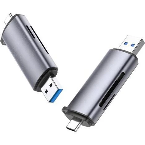 UGREEN 50706 Hukommelseskortlæser USB 3.0/USB-C, sølv