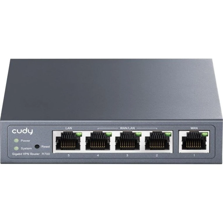 Cudy R700 Gigabit Multi-WAN VPN Router, grå, kablet