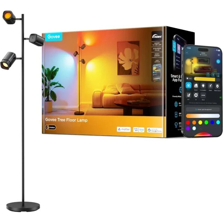 Govee Tree Floor Lamp RGBWWIC 1500 lm 2700–6500 K