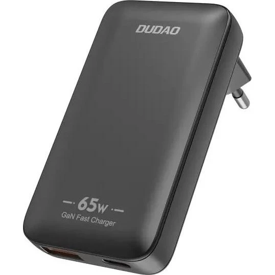 Dudao A65Q 65W GaN USB-C/USB-A Rejseoplader Sort