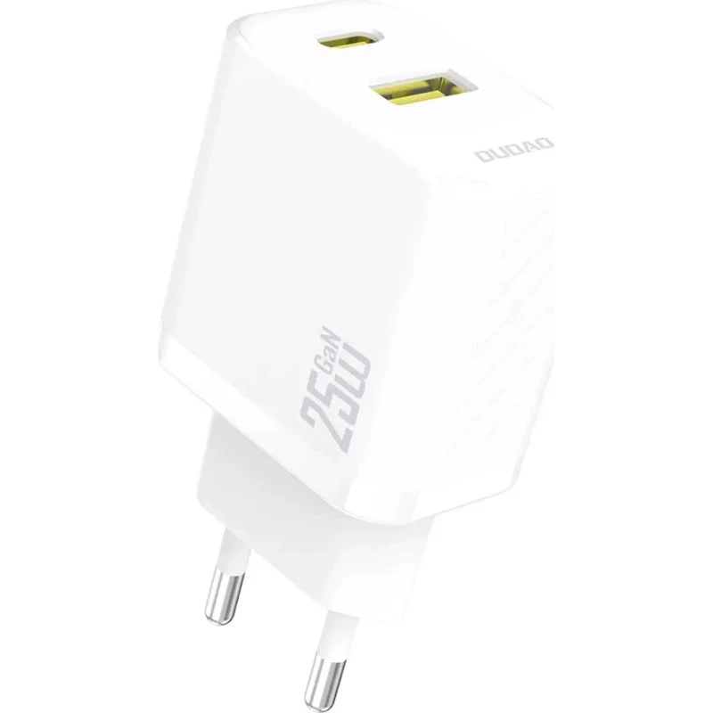 Dudao A26T GaN 25W USB-C & USB-A Hvid Oplader