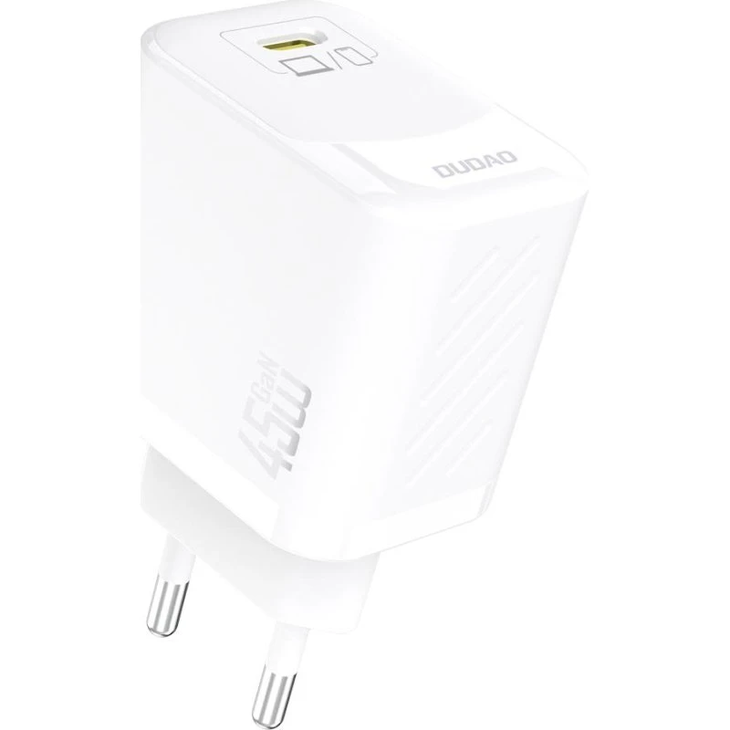 Dudao A28 45W GaN USB-C Vægoplader - Hvid