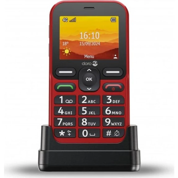 Doro Leva L11, rød 4G-telefon
