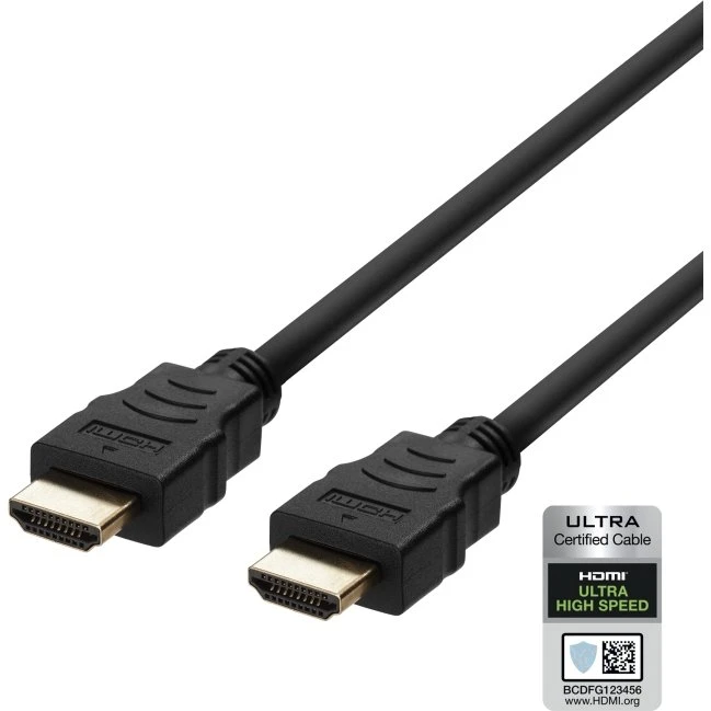 DELTACO ULTRA HDMI-kabel 5m, 48Gbps, sort