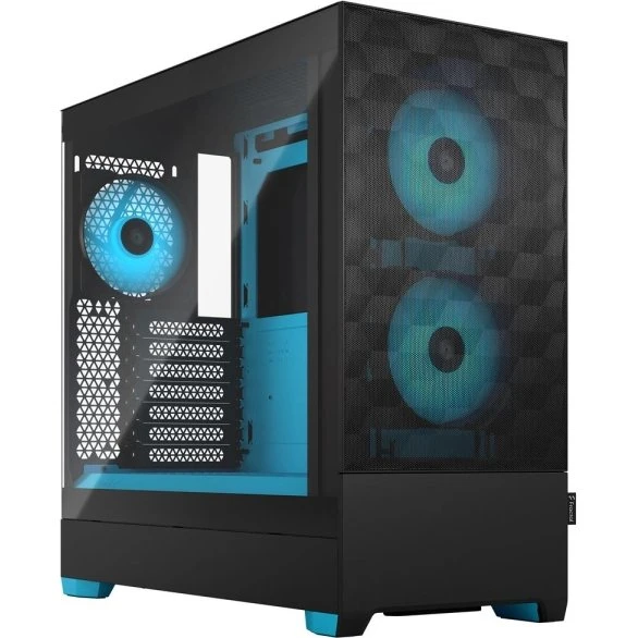 Fractal Design Pop Air RGB Cyan Core TG Clear Tint - Miditower