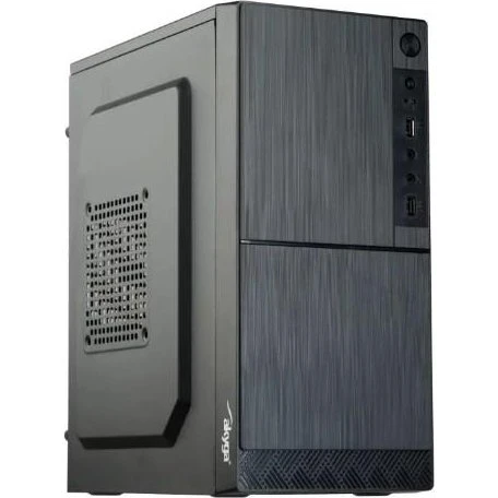 Akyga AK35BK Micro Tower-kabinet, sort, til hjem og kontor