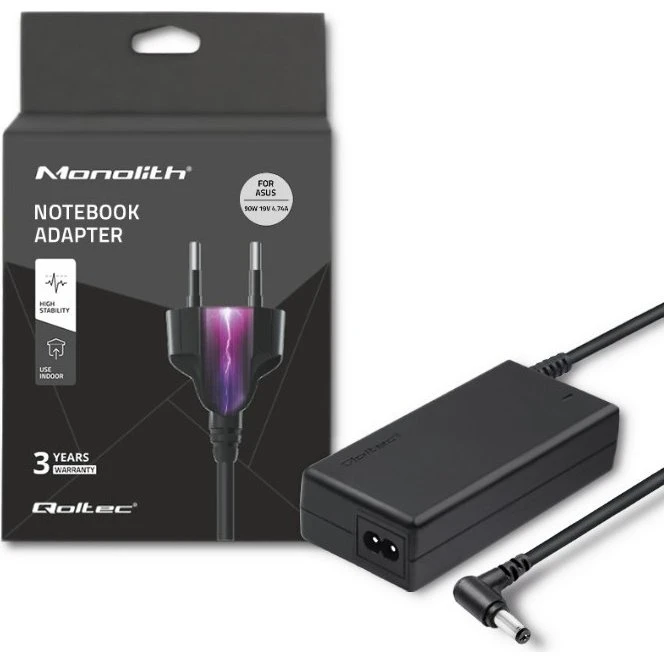 Qoltec 50071 90W Strømadapter til Asus Laptop - Sort