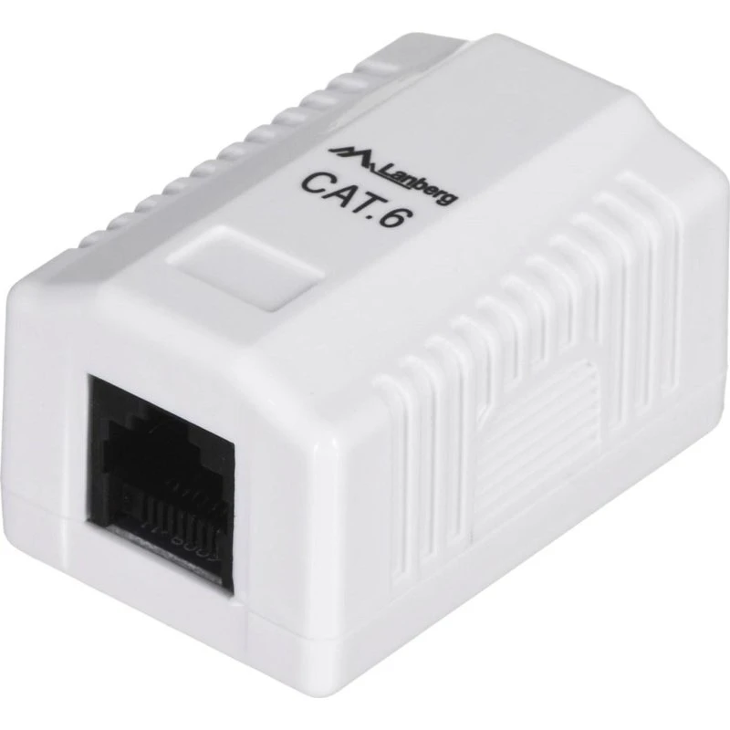 Lanberg Overflademonteret Cat.6 RJ45 Netværksudtag, Hvid