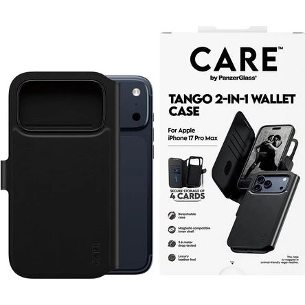 PanzerGlass CARE Tango 2-i-1 MagSafe Cover, sort – iPhone 17 Pro Max