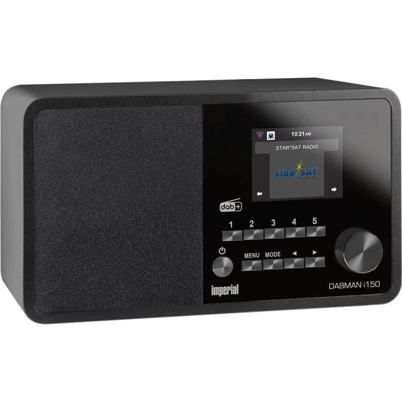 Imperial DABMAN i150 Kompakt Hybridradio til DAB+/FM/Internet, Sort