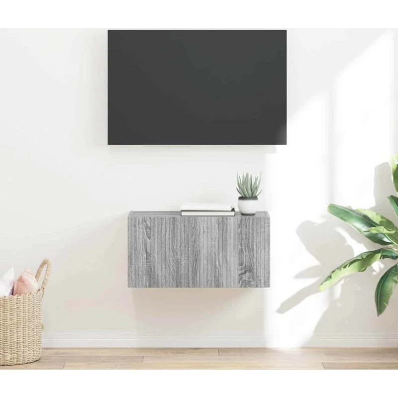 vidaXL TV vægskab Grå Sonoma 60 x 31 x 29,5 cm Konstrueret træ