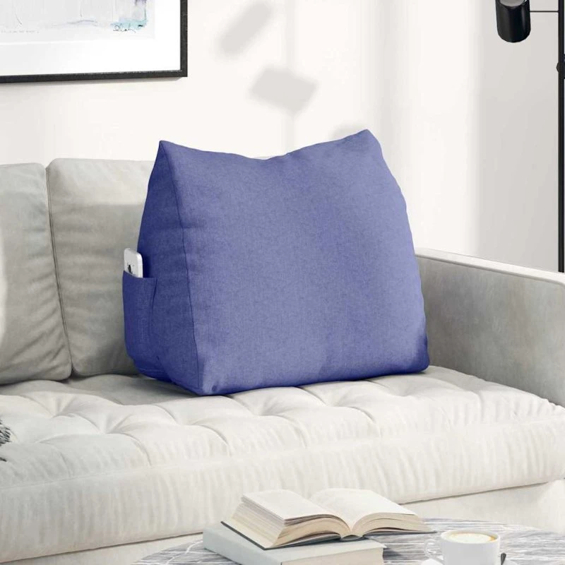 vidaXL Rygpude Jeans blå 60 x 20 x 50 cm