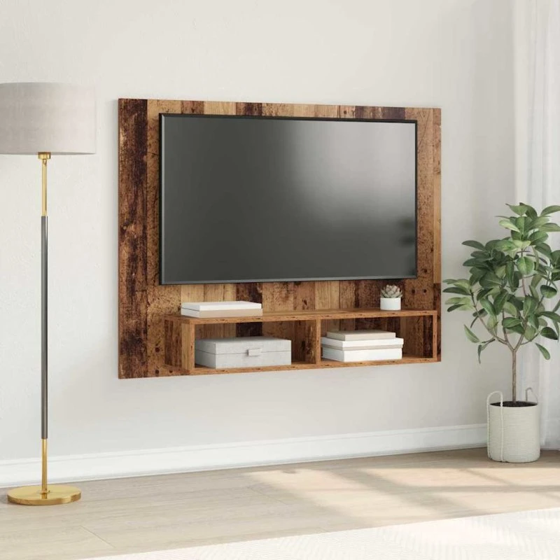 vidaXL Væg TV-skab Gammelt Træ 120x23,5x90 cm Konstrueret Træ