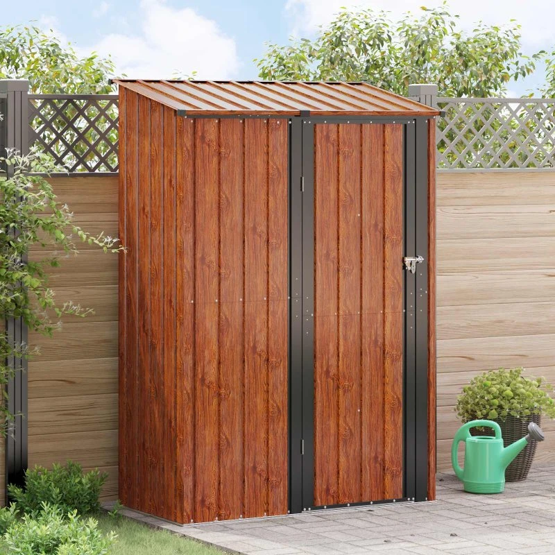 vidaXL Haveskure Brun 140,5 x 74 x 200 cm Metal