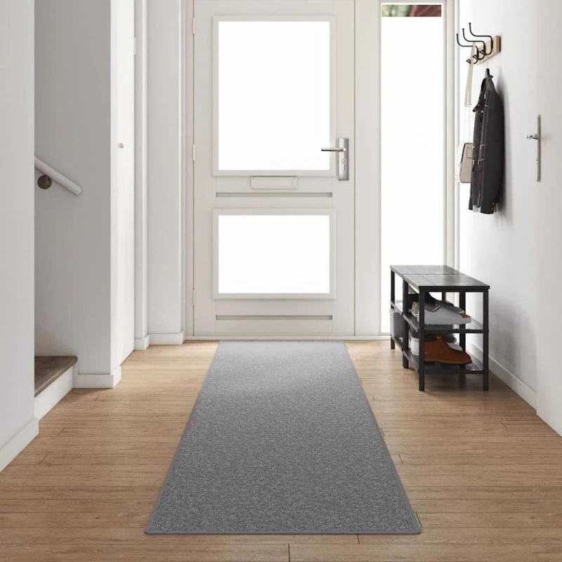 vidaXL Tæppe Runner Lysegrå 80 x 500 cm 100% Polypropylen
