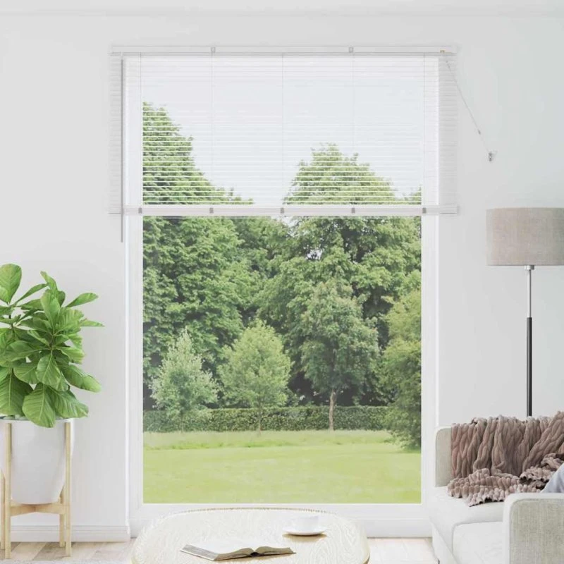 vidaXL Hvid Aluminium Venetianske Persienner 220 x 155 cm