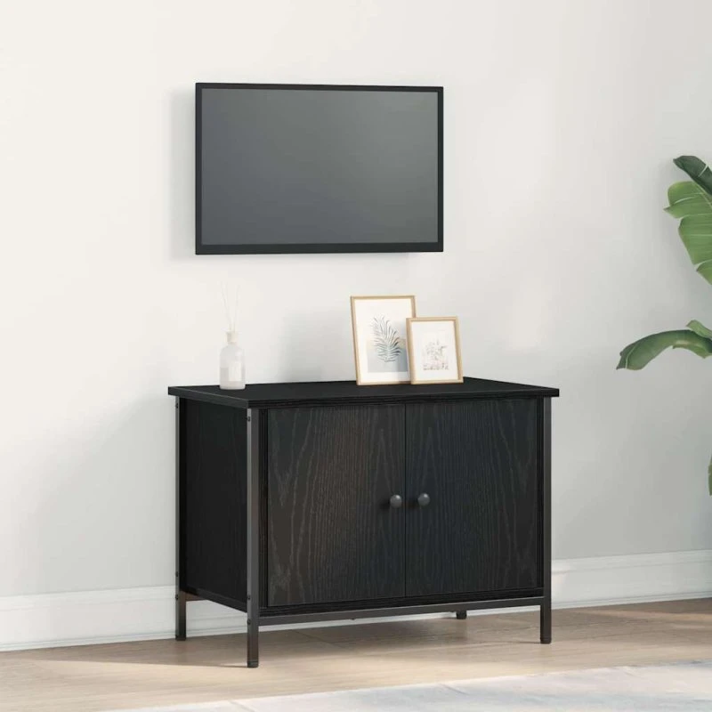 vidaXL TV-skab Sort 60 x 35 x 45 cm Konstrueret Træ