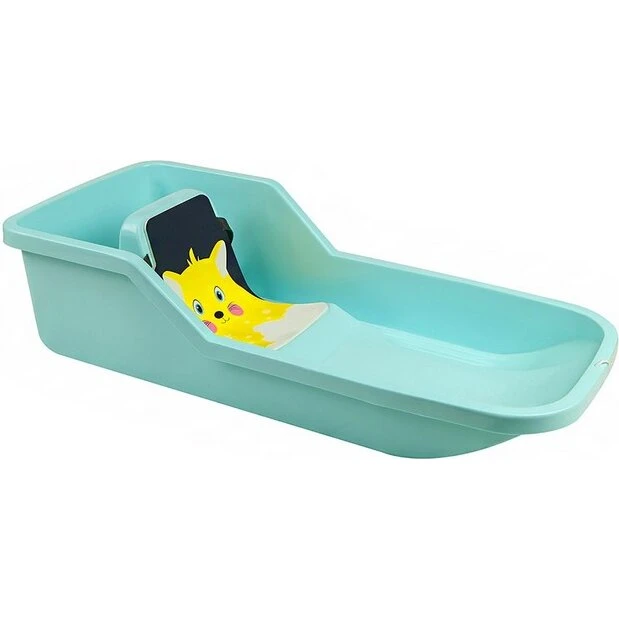 Baby Bobslæde 82 cm med skumsæde og sele, Mint