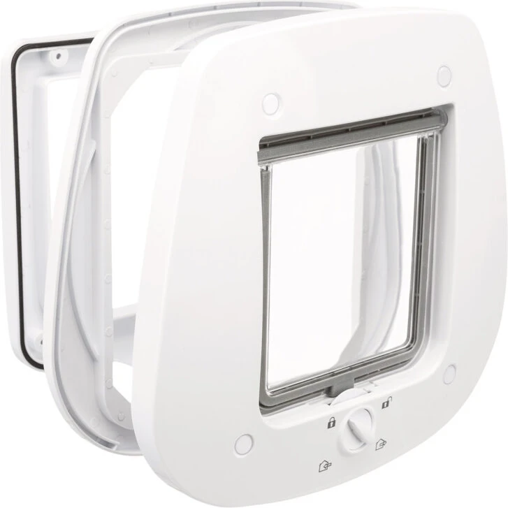 Trixie 4-vejs kattelem til glas 27×26 cm, hvid