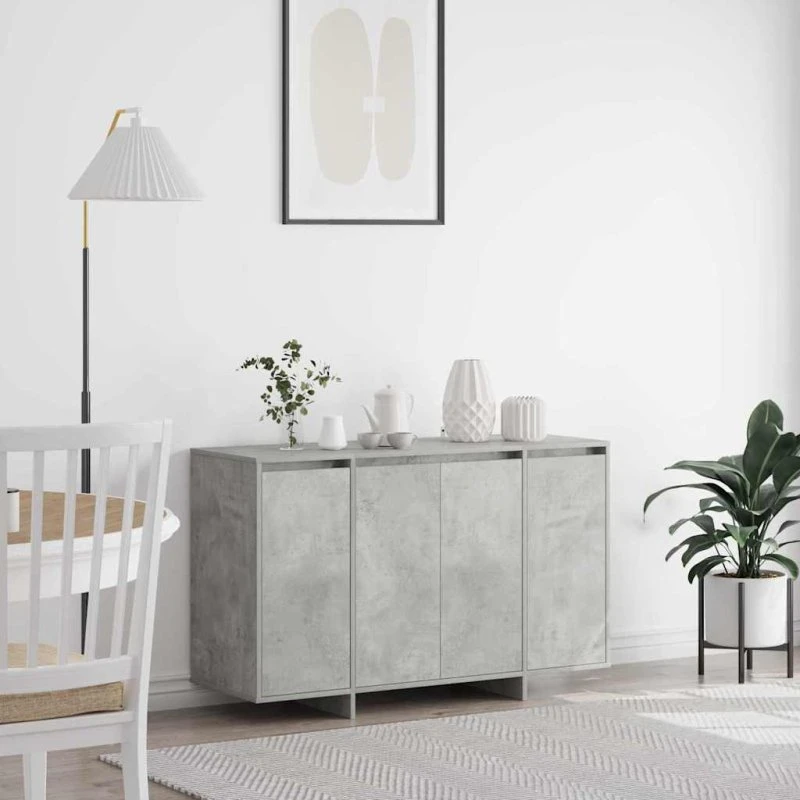 vidaXL Sideboard Betongrå 120 x 41 x 75 cm Konstrueret Træ