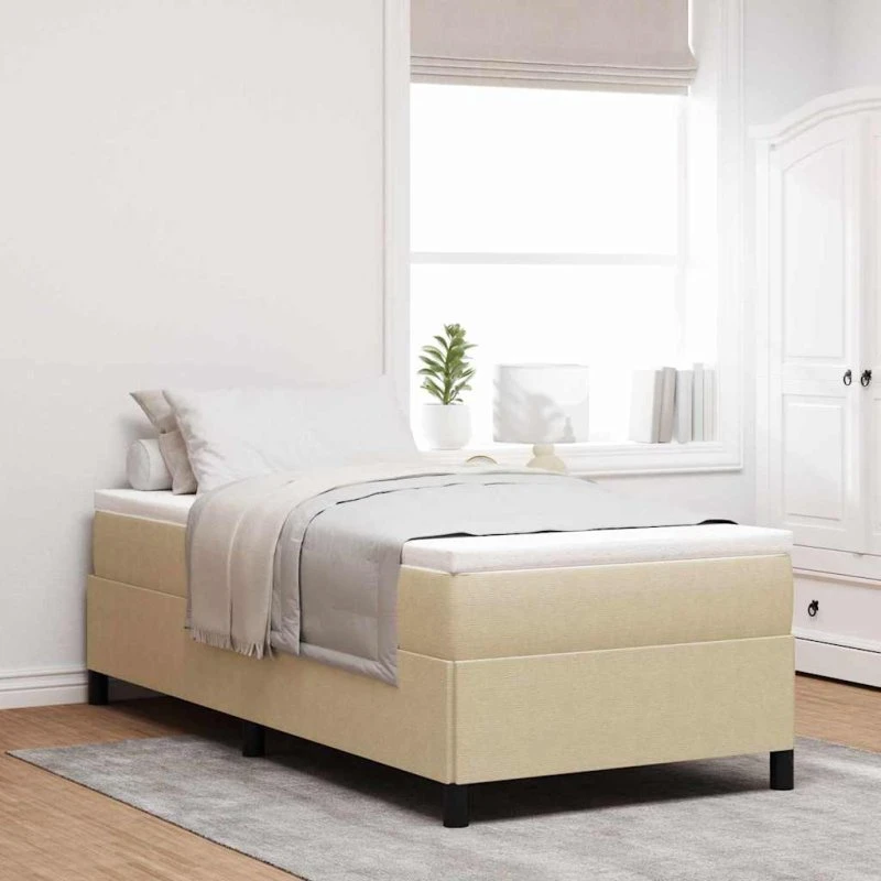 vidaXL Box Spring Seng Grågrøn 100 x 200 cm Velourstof