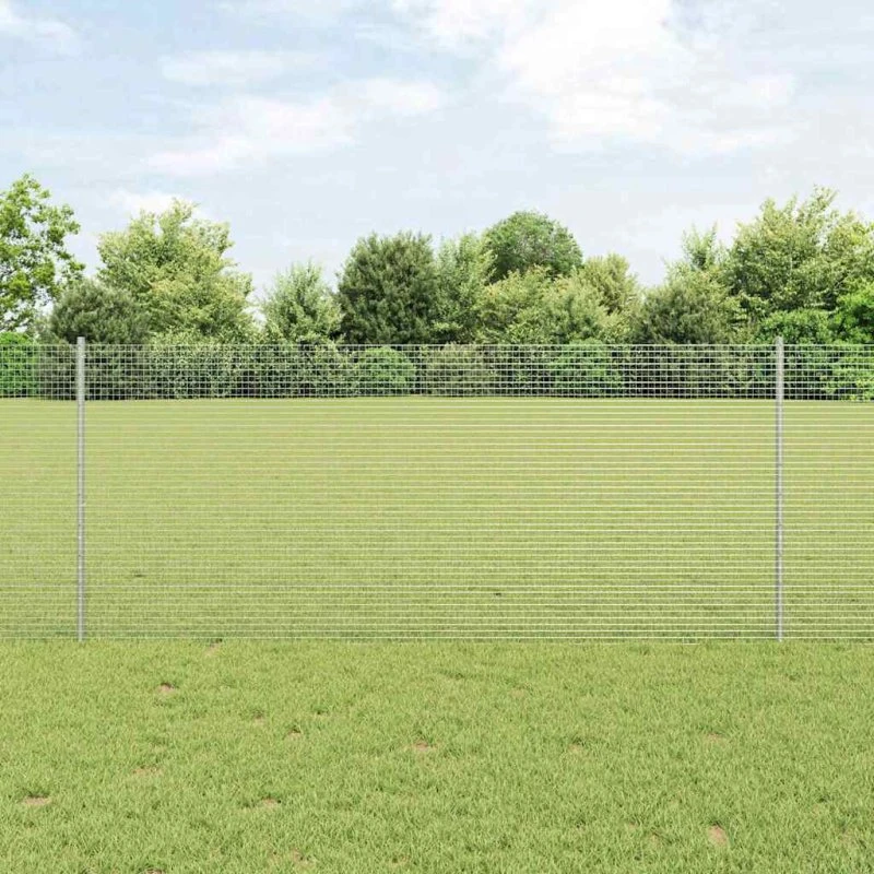 vidaXL Hegn med Post Sølv 1 x 10 m