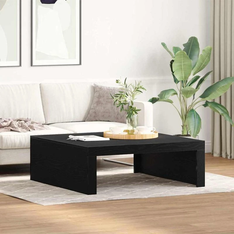 vidaXL Sofabord Sort 100 x 100 x 35 cm Konstrueret Træ