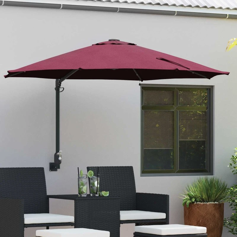 vidaXL Havesol Bordeaux Rød 248 x 248 x 148 cm
