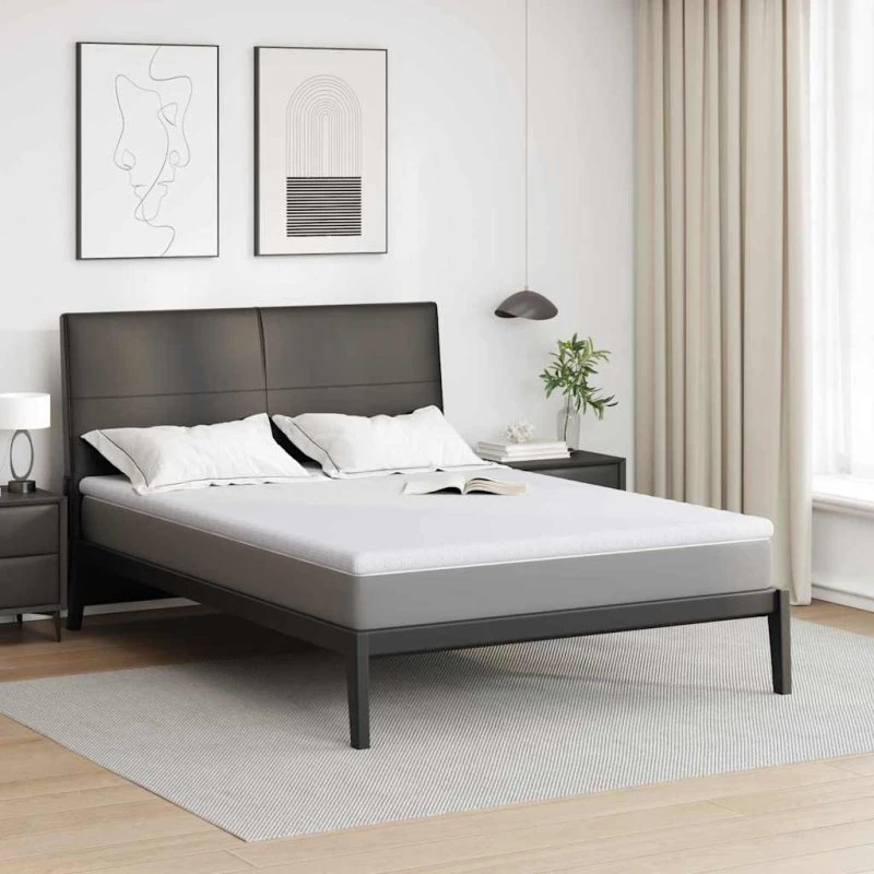 vidaXL Madras Topper Hvid 140 x 190 cm Jacquard
