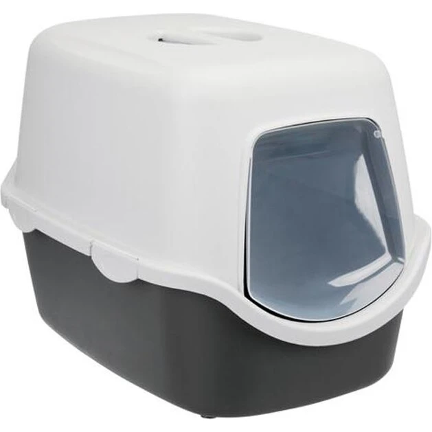 Trixie Vico Kattetoilet 40×40×56 cm, mørkegrå/hvid