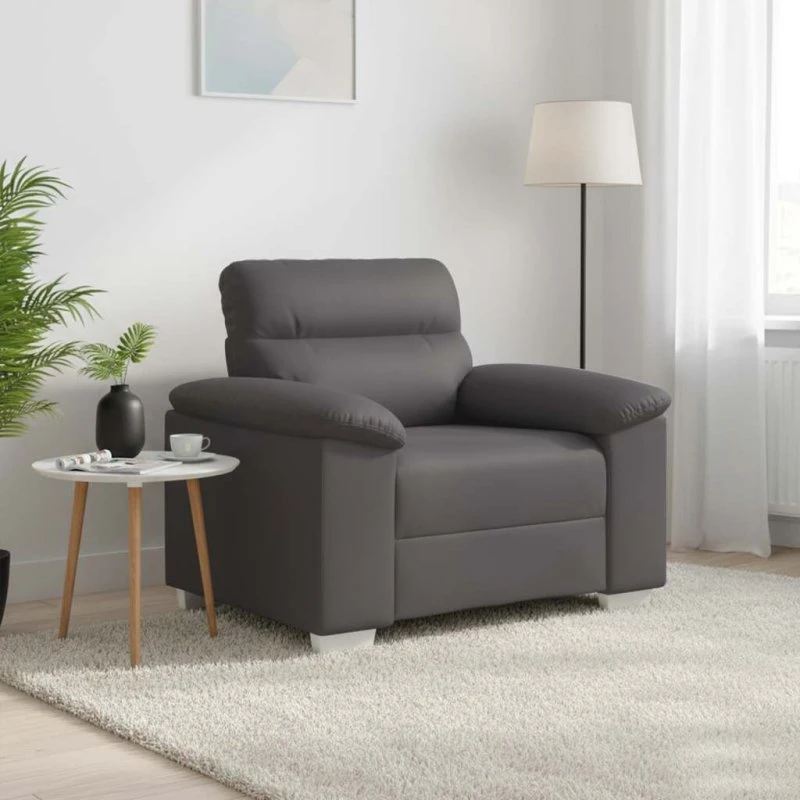 vidaXL Lænestol 100x81x84 cm Kunstlæder Grå