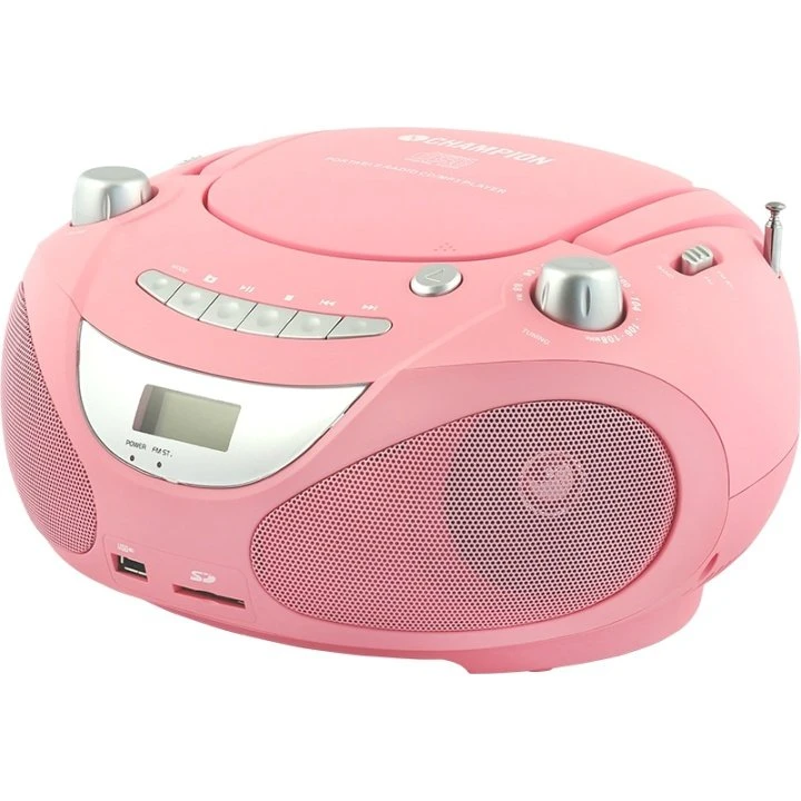 Champion ABB200 Boombox Pink CD/Radio/MP3/USB