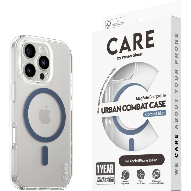 PanzerGlass CARE Flagship Blue MagSafe iPhone 16 Pro