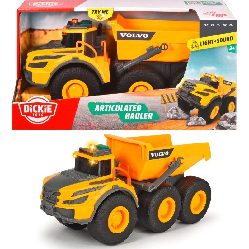Dickie Toys Volvo Dumper med lys og lyd, 23 cm