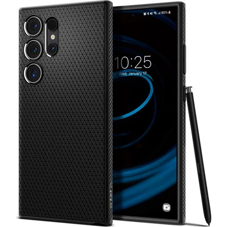 Spigen Liquid Air Mat Sort TPU-Case til Samsung Galaxy S24 Ultra