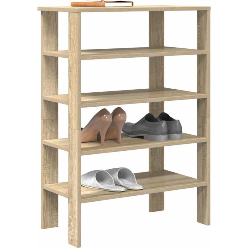 vidaXL Skoreol 61x32x87,5 cm Konstrueret Træ Sonoma-Ege